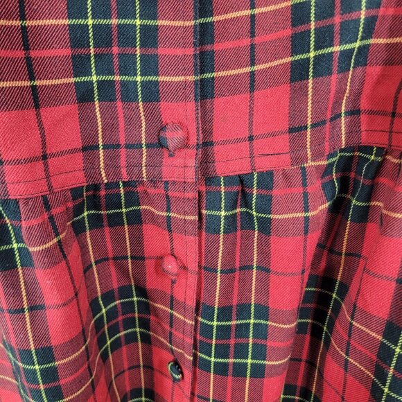 Vintage Jumper Dress Plus 18/20W 2X Plaid Academia Midi Overall Red Alt Grunge - Picture 5 of 8